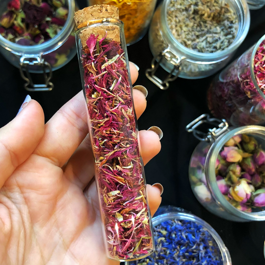 Tube de Bleuet Rose / Herbal Witch Bottle